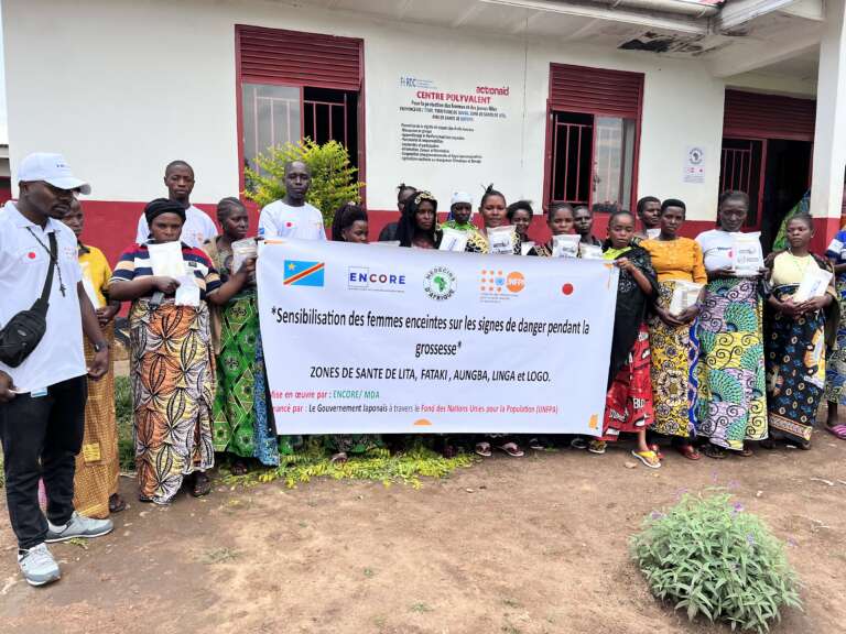 Renforcement de la santé maternelle à Katoto : 107 femmes enceintes sensibilisées par ENCORE et MDA grâce au soutien de l’UNFPA et du Gouvernement du Japon